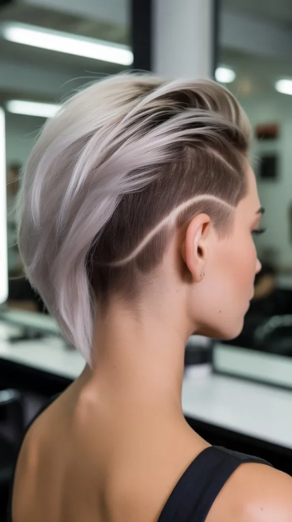 Inverted Bob with Undercut Stacking