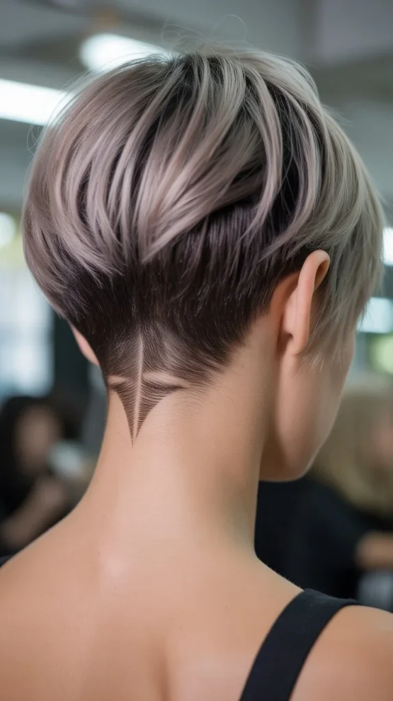 Stacked Inverted Bob with Nape Design