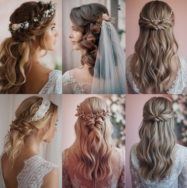 Half-Down Wedding Hairstyles to Elevate Your Bridal Look