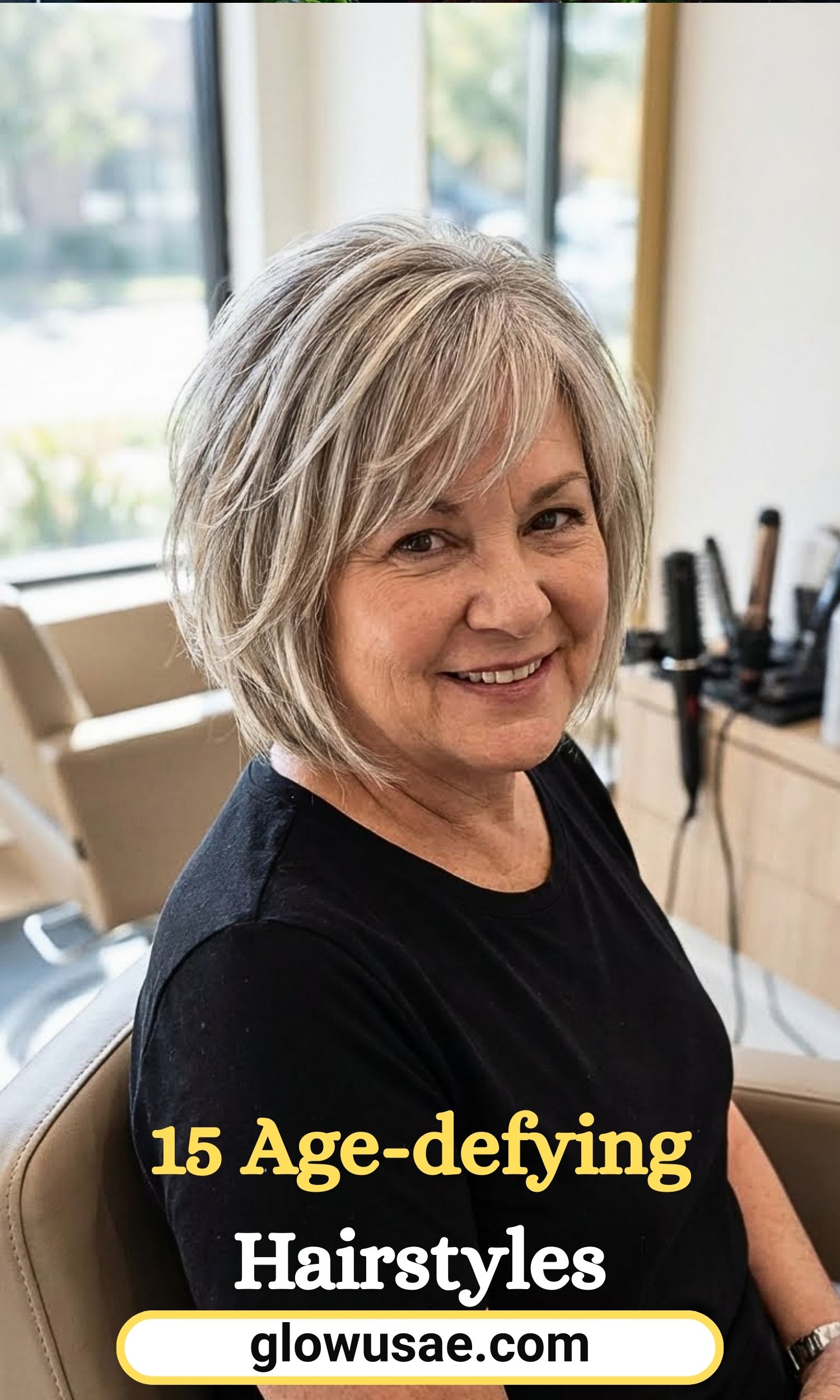 15 Age-Defying Hairstyles Perfect for Women Over 50 with Round Faces