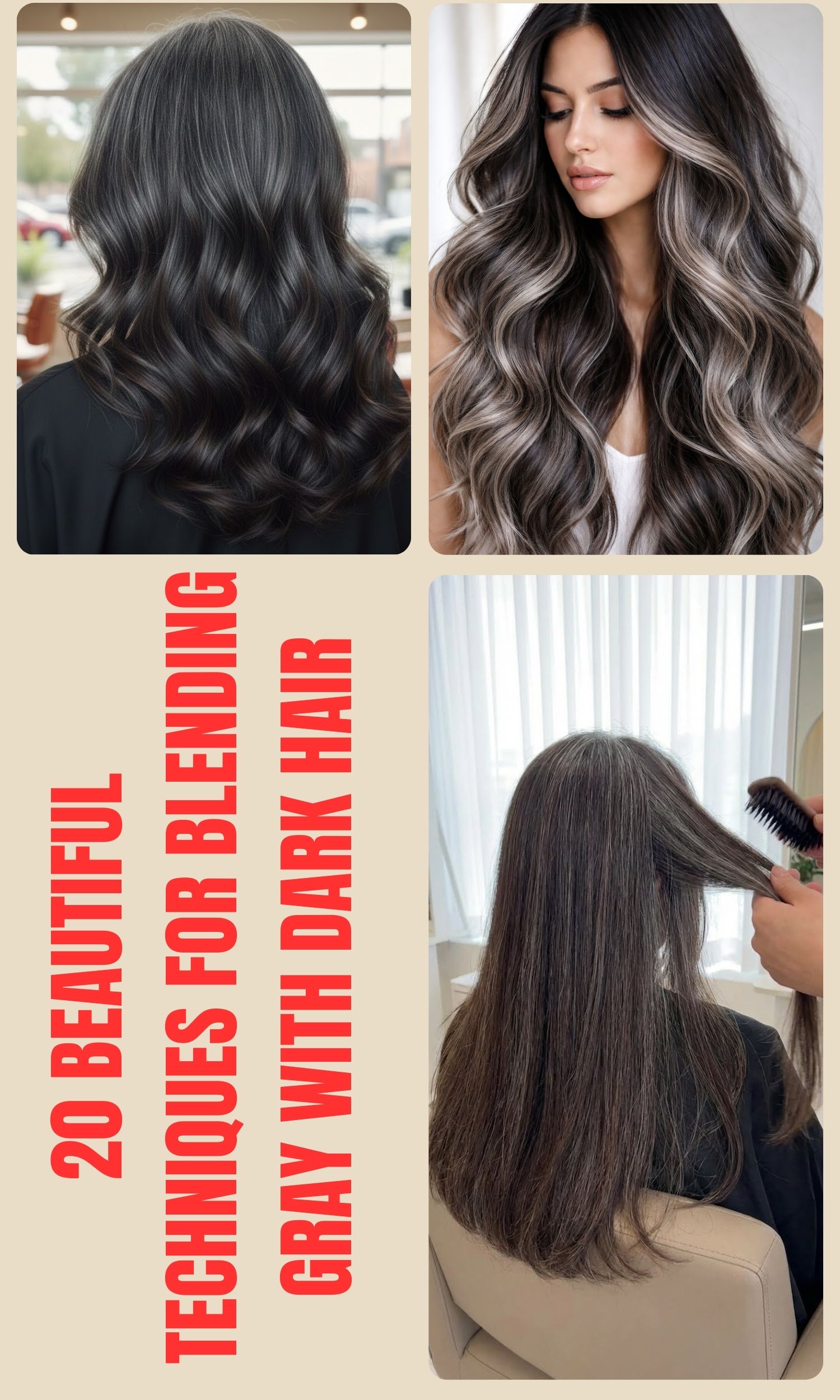 20 Beautiful Techniques for Blending Gray With Dark Hair