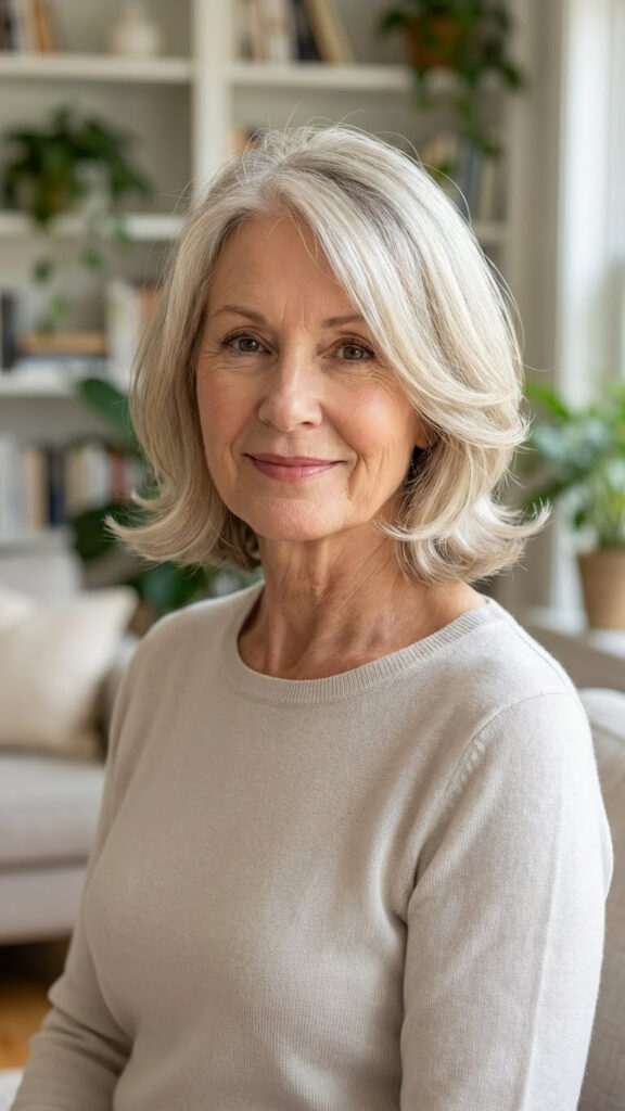 Chin-Length Bob with Flipped Ends