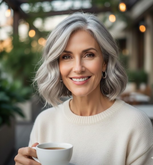 Chin-Length Bob with Natural Waves