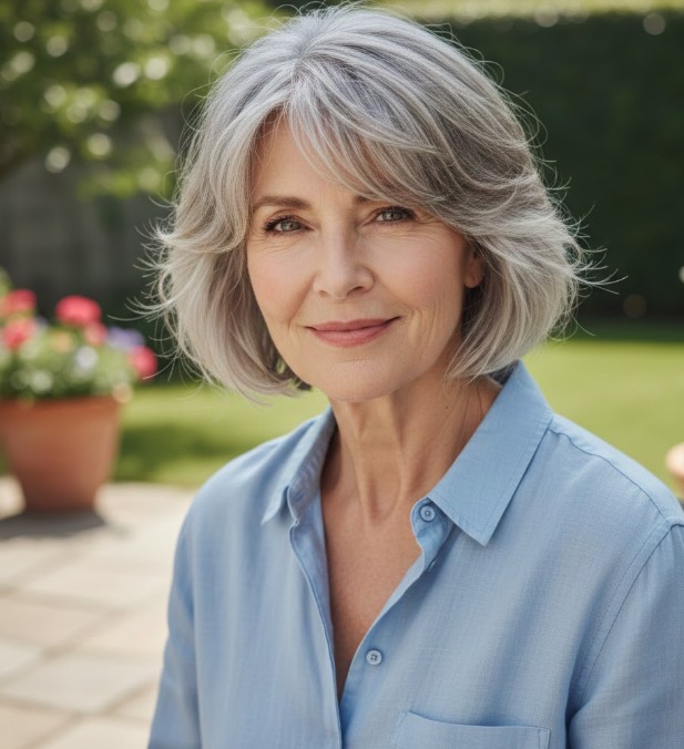 Chin-Length Bob with Side Bangs