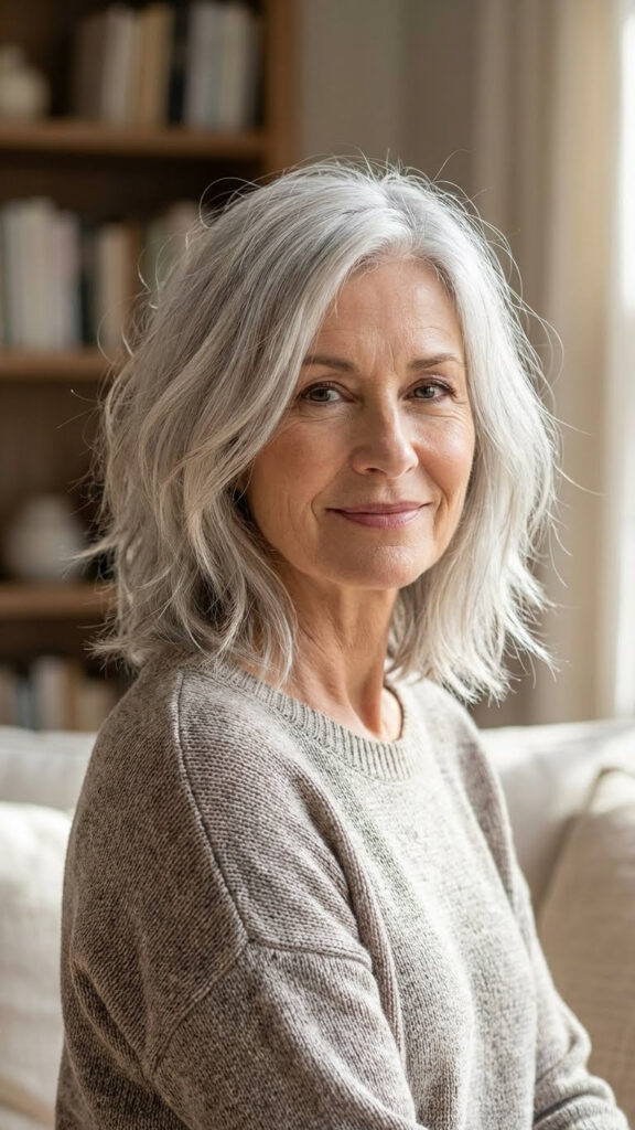 Choppy Lob with Textured Ends
