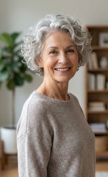 Curls with a Tapered Nape