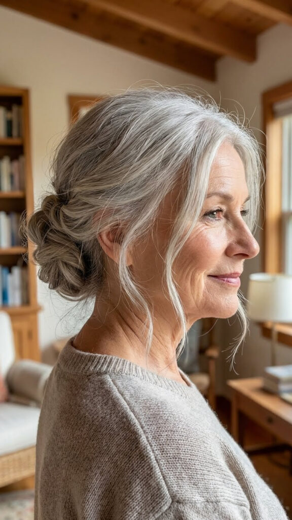 Elegant Chignon with Face-Framing Pieces