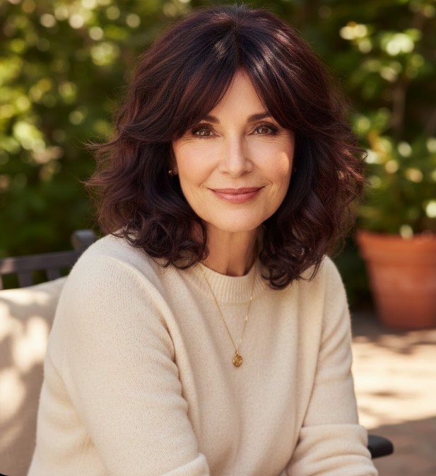 Espresso Brown on Subtly Layered Curls