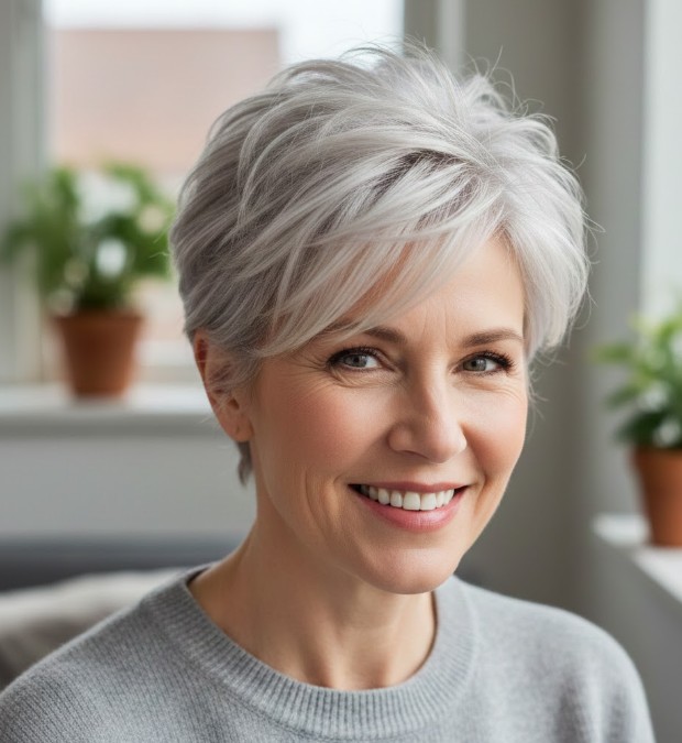 Feathered Pixie with a Voluminous Crown