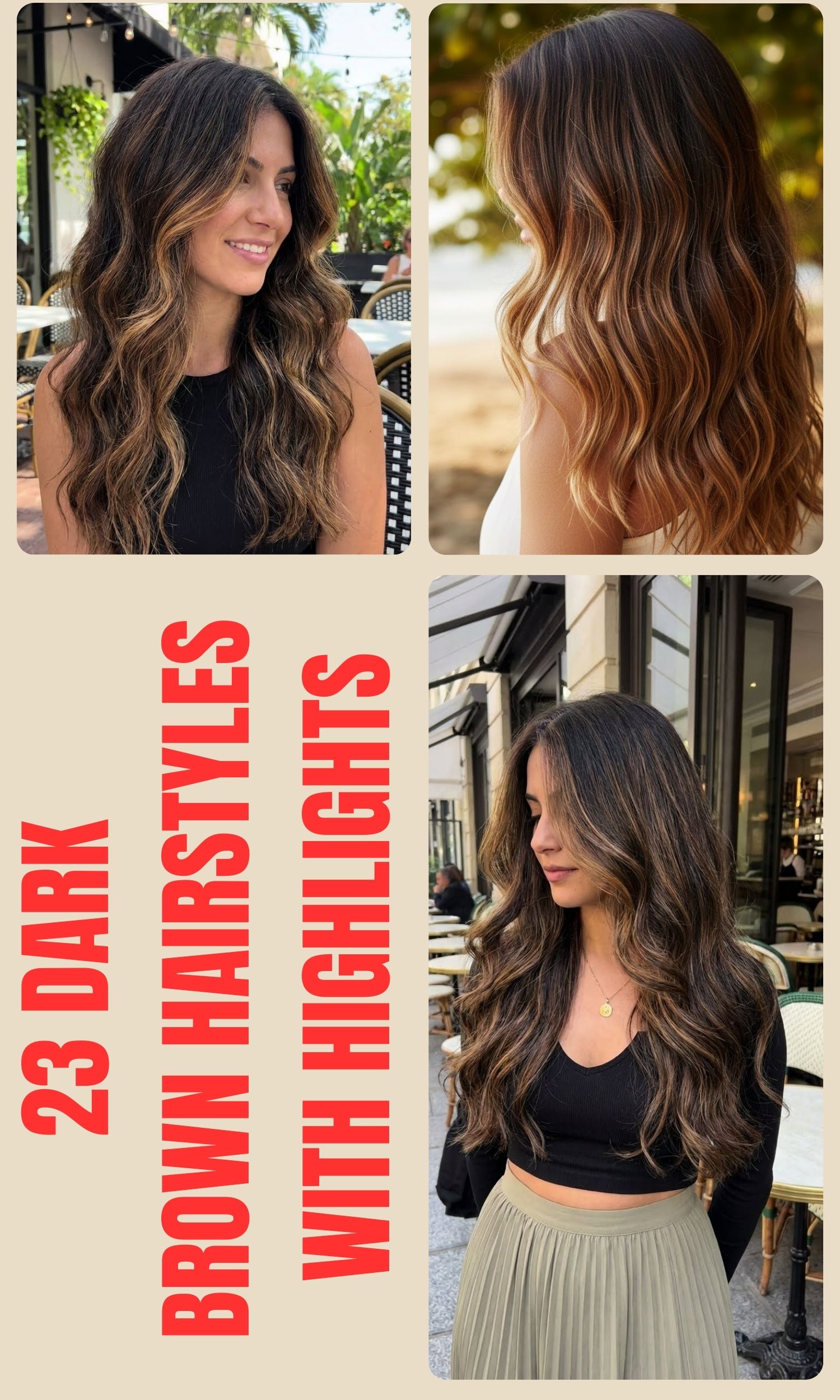 Get Ready to Shine: 23 Gorgeous Dark Brown Hairstyles with Highlights