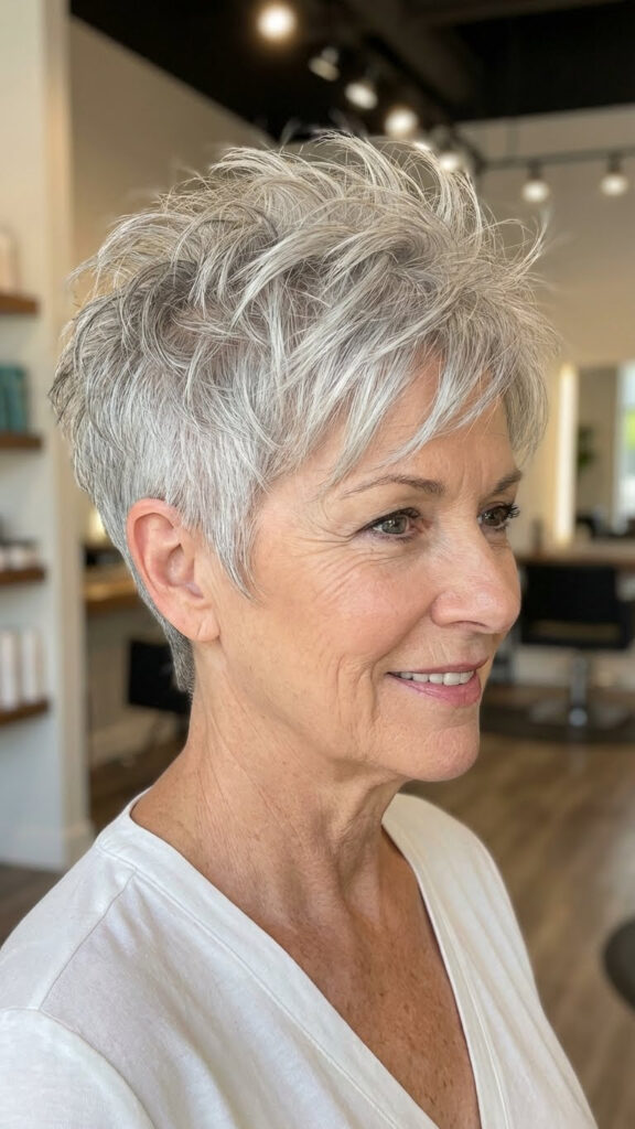 Graduated Pixie with Textured Top