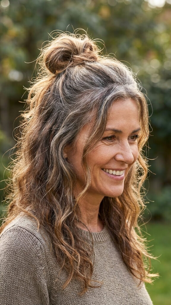 Half-Up Half-Down Bun