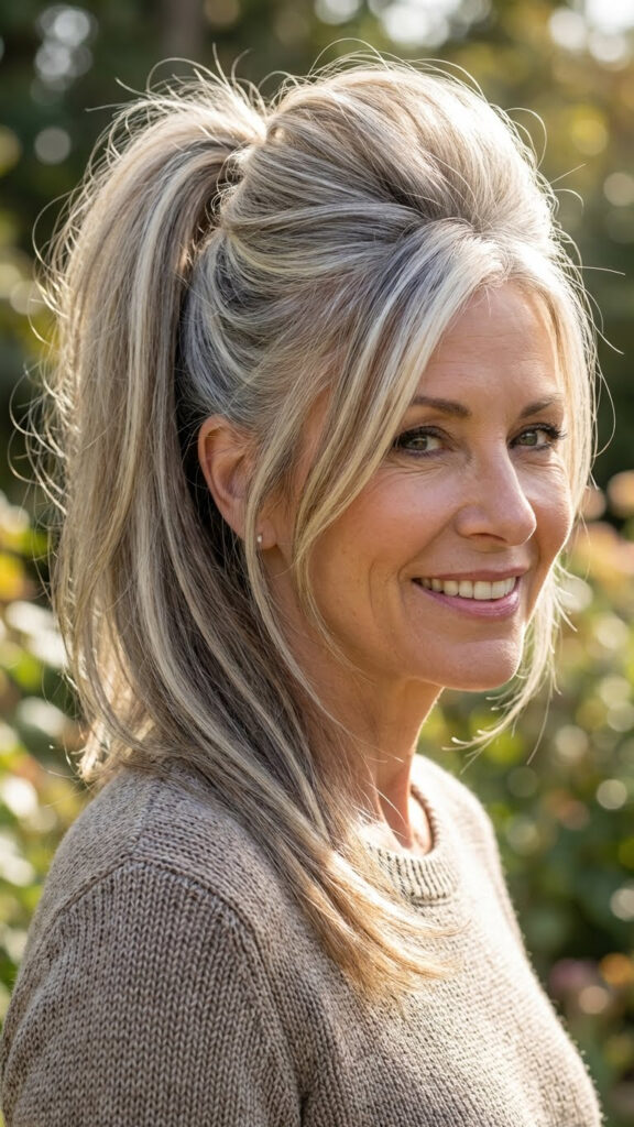 High Ponytail with a Volume Boost