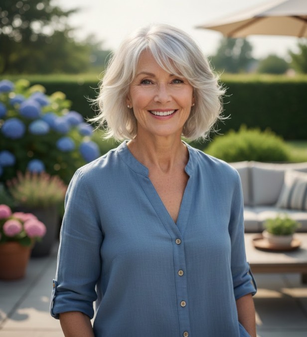 Layered Bob with Side-Swept Bangs