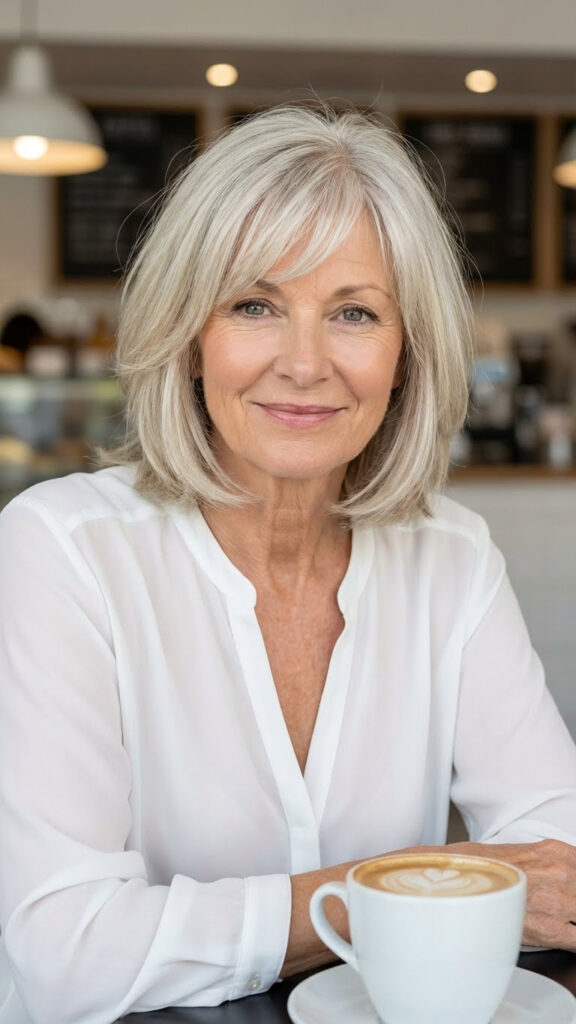 Layered Bob with a Side-Swept Fringe