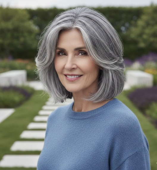 Lob with a Dimensional Gray Color