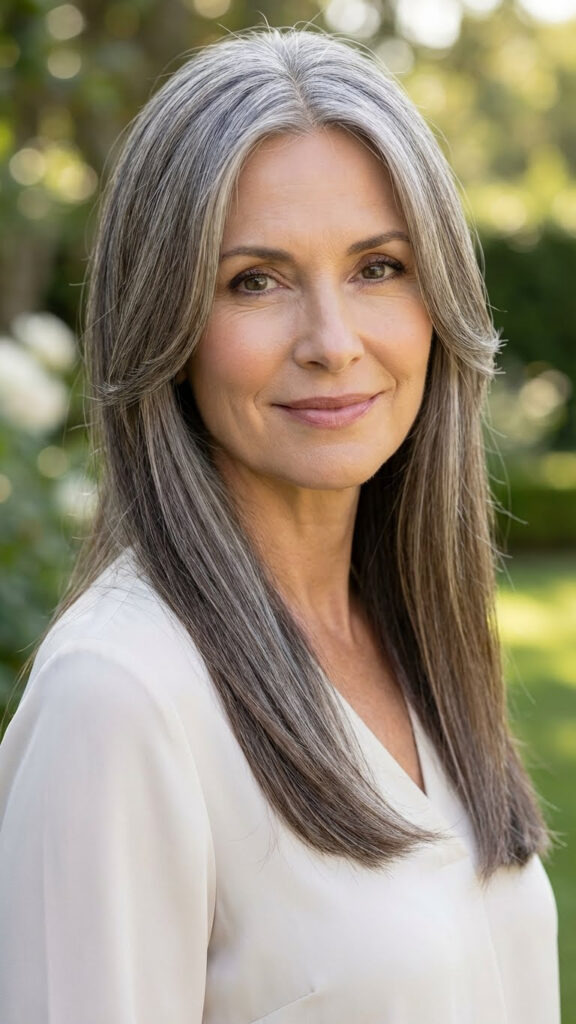 Long and Straight with Face-Framing Layers