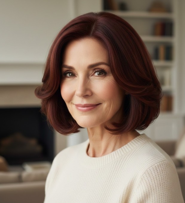 Rich Mahogany with Soft End Curls