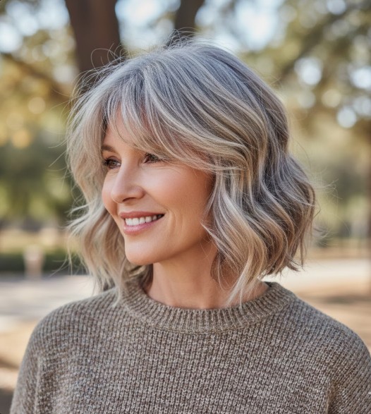 Shaggy Lob with Sideburns