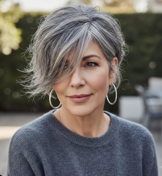 Shaggy Pixie with Elongated Front