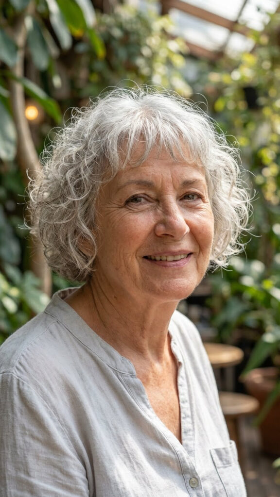 Short Curly Hair with Bangs