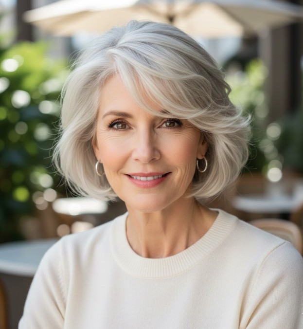 Short Cut with Soft Waves and Side Bangs