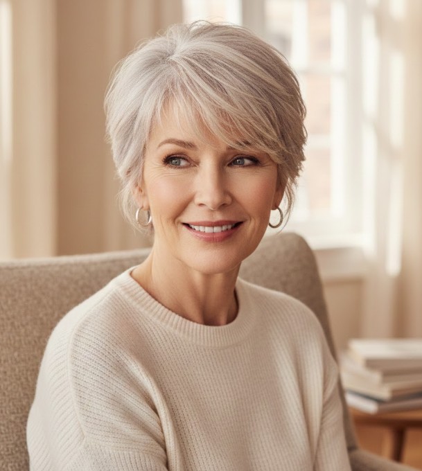 Short Layered Cut with Fringe