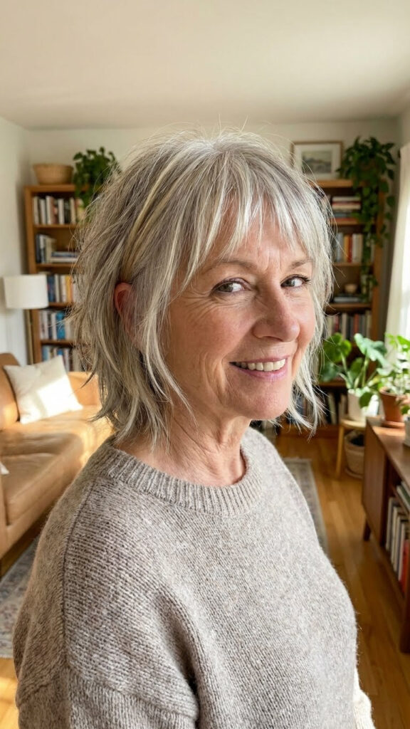 Short Shag with Piecey Bangs