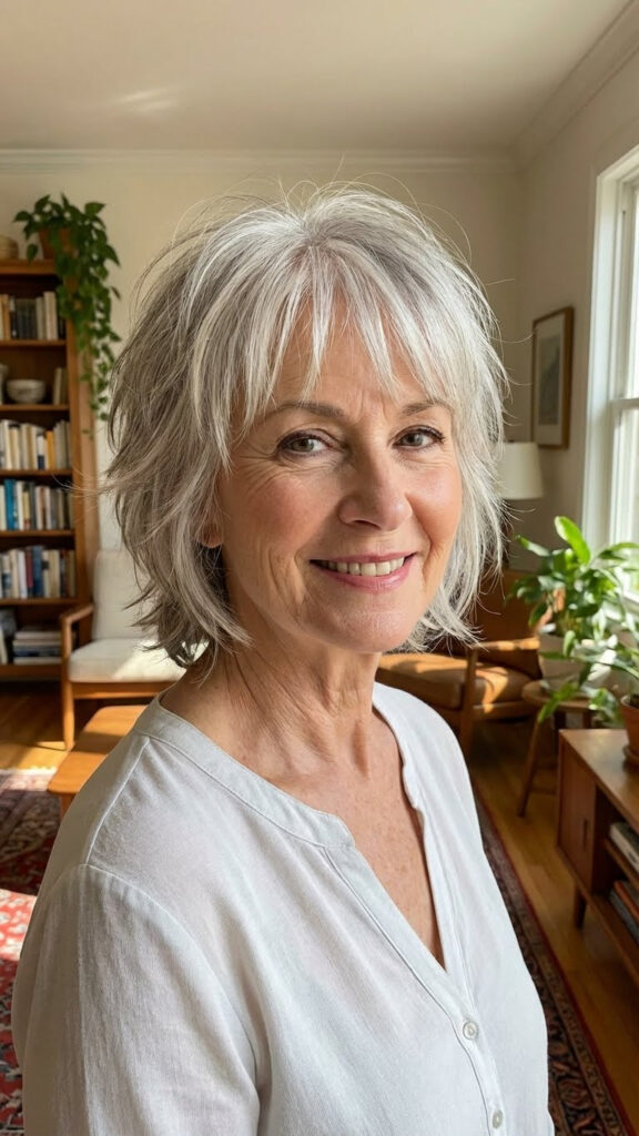 Short Shag with Wispy Bangs