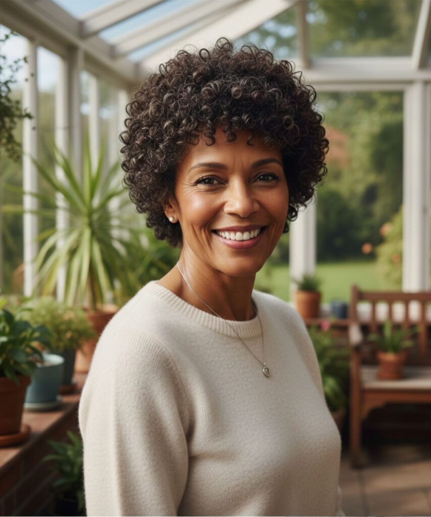 Short Stacked Bob for Tight Curls