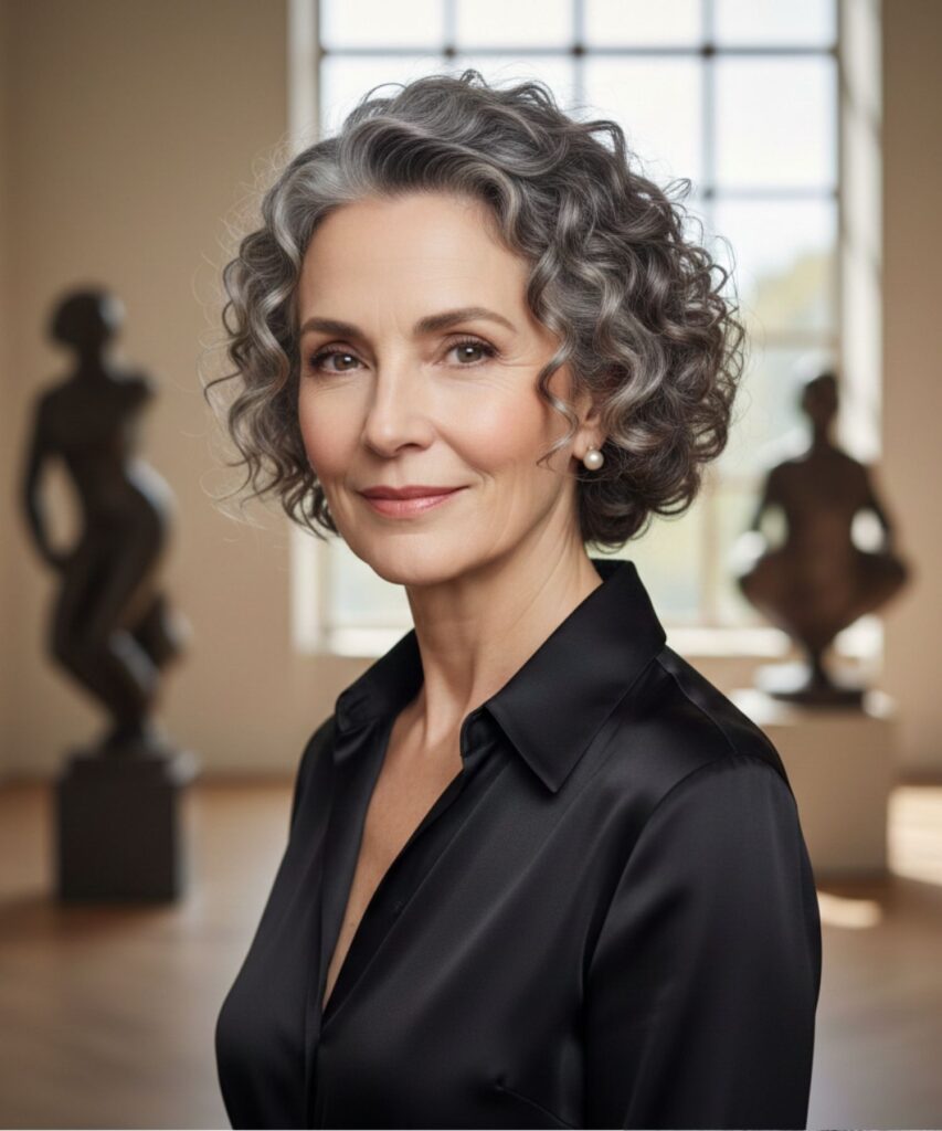 Slicked-Back Curls for a Sophisticated Look