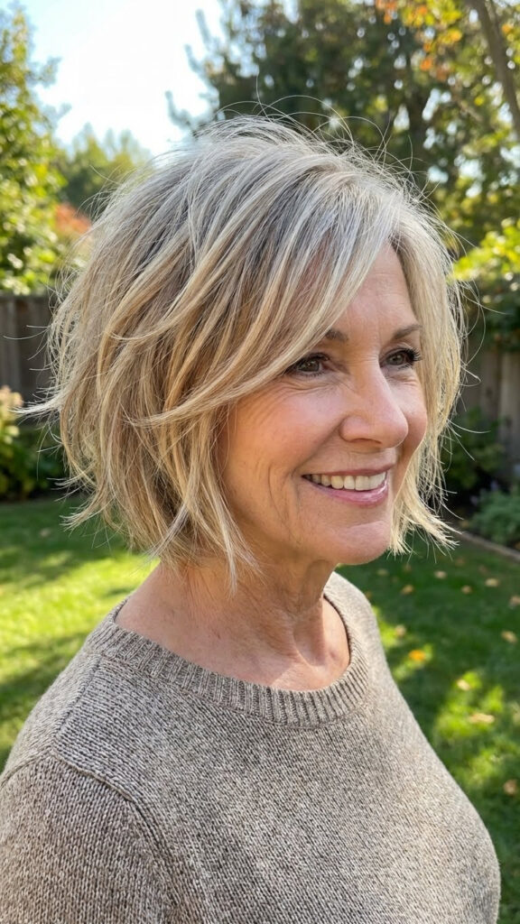 Textured Bob with Subtle Balayage