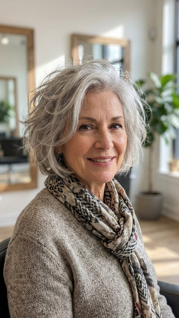 Textured Bob with a Root Lift