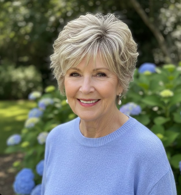 Voluminous Pixie with Subtle Highlights