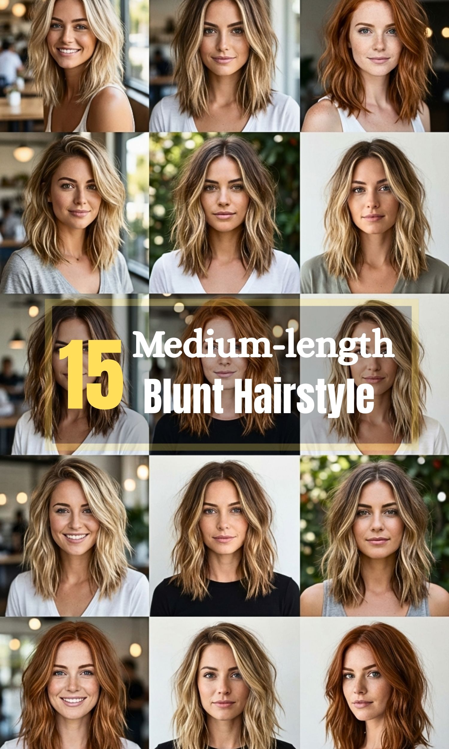 15 Stunning Medium-Length Blunt Hairstyle Ideas