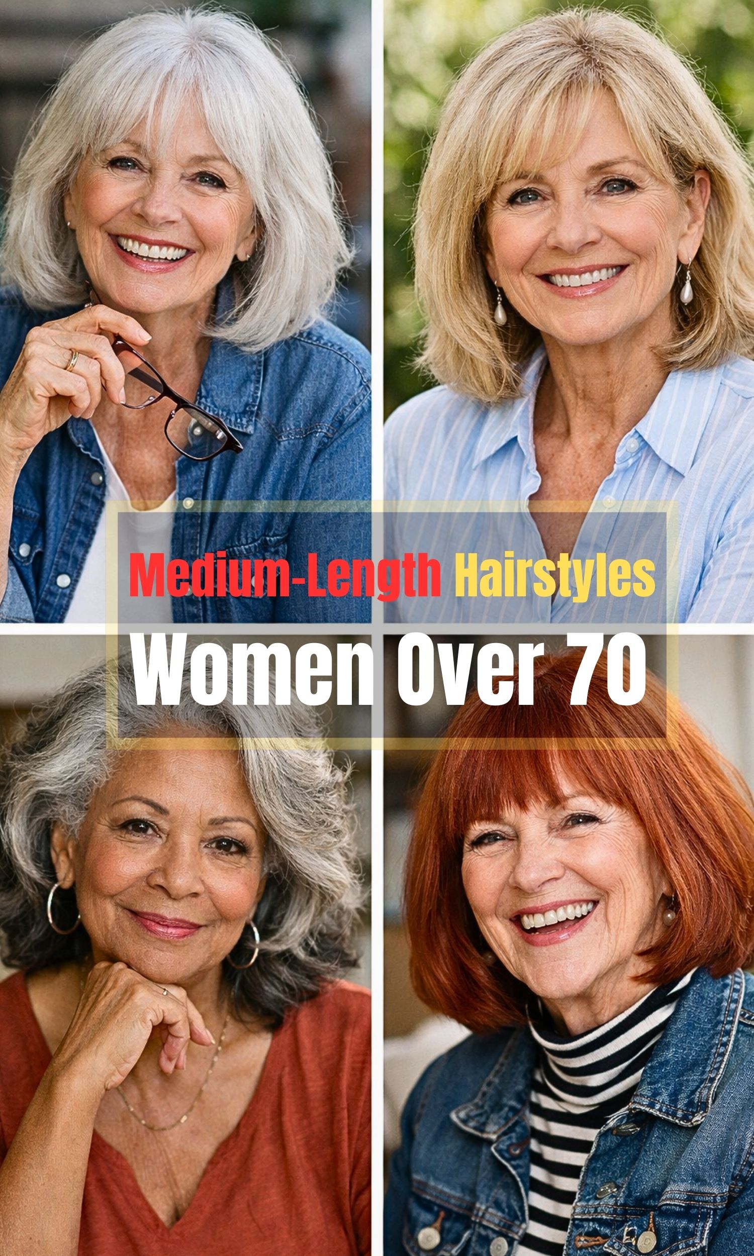 20 Popular Medium-Length Hairstyles for Women Over 70