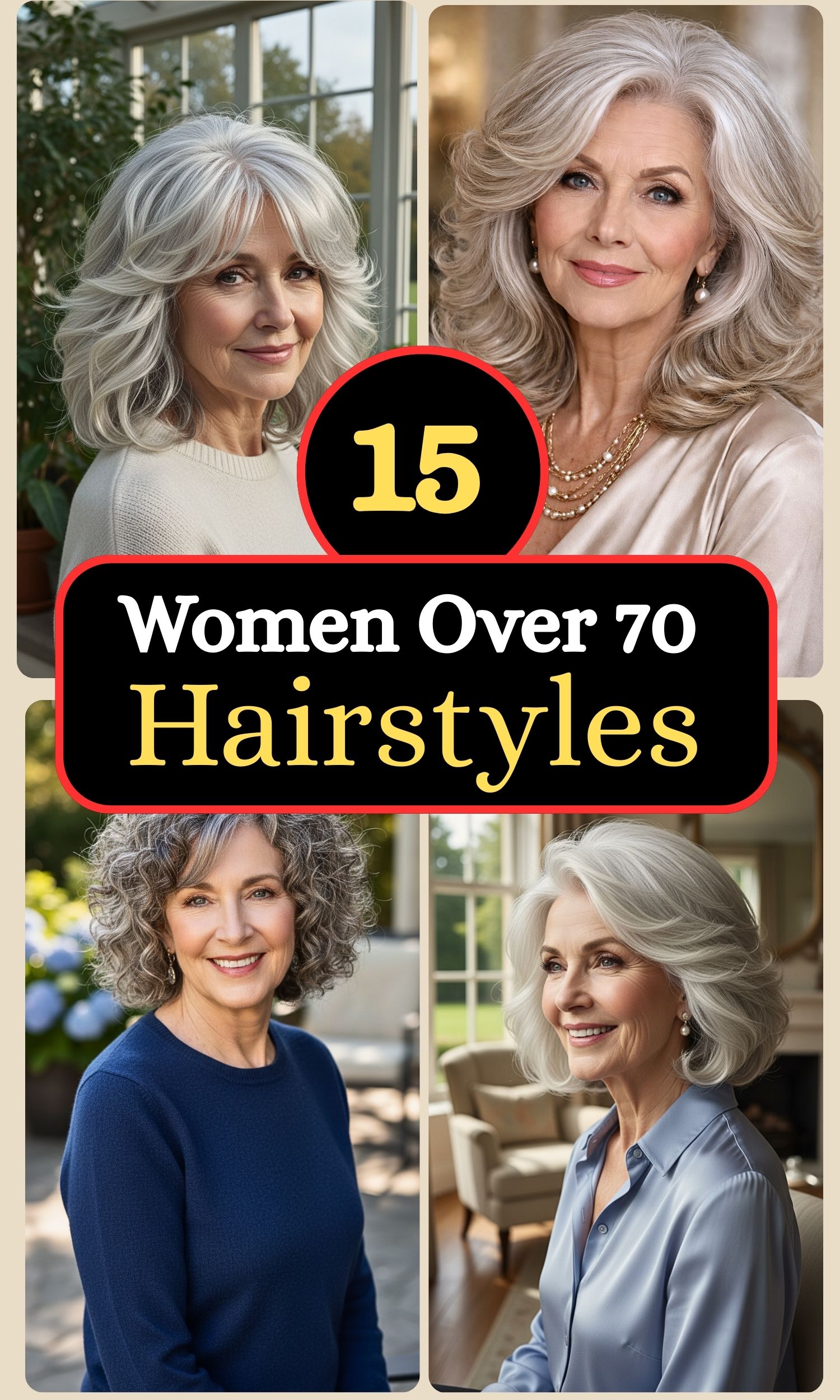 15 Gorgeous Hairstyles for Women Over 70 with Thick Hair