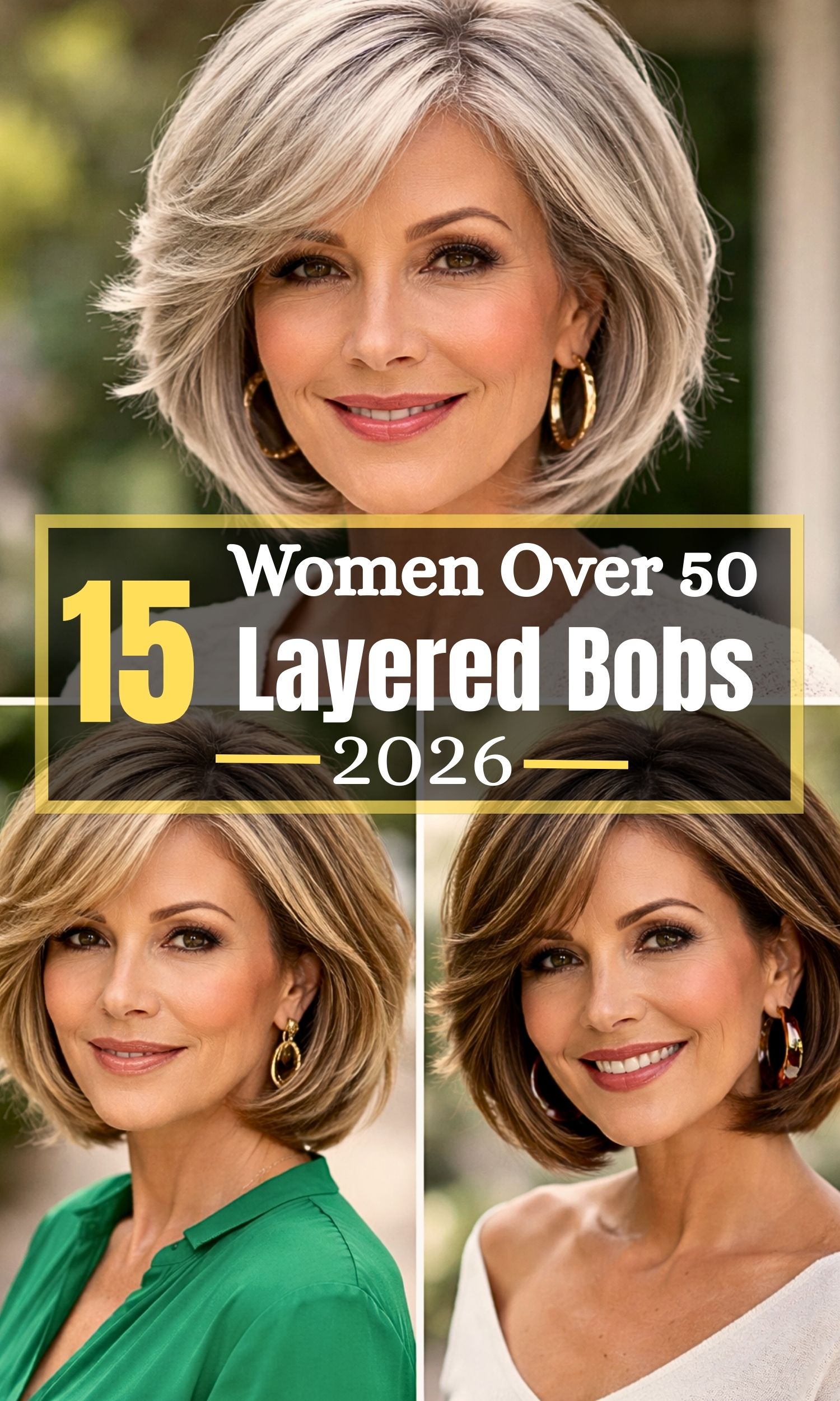 15 Stunning Layered Bobs for Women Over 50 Who Love to Stand Out