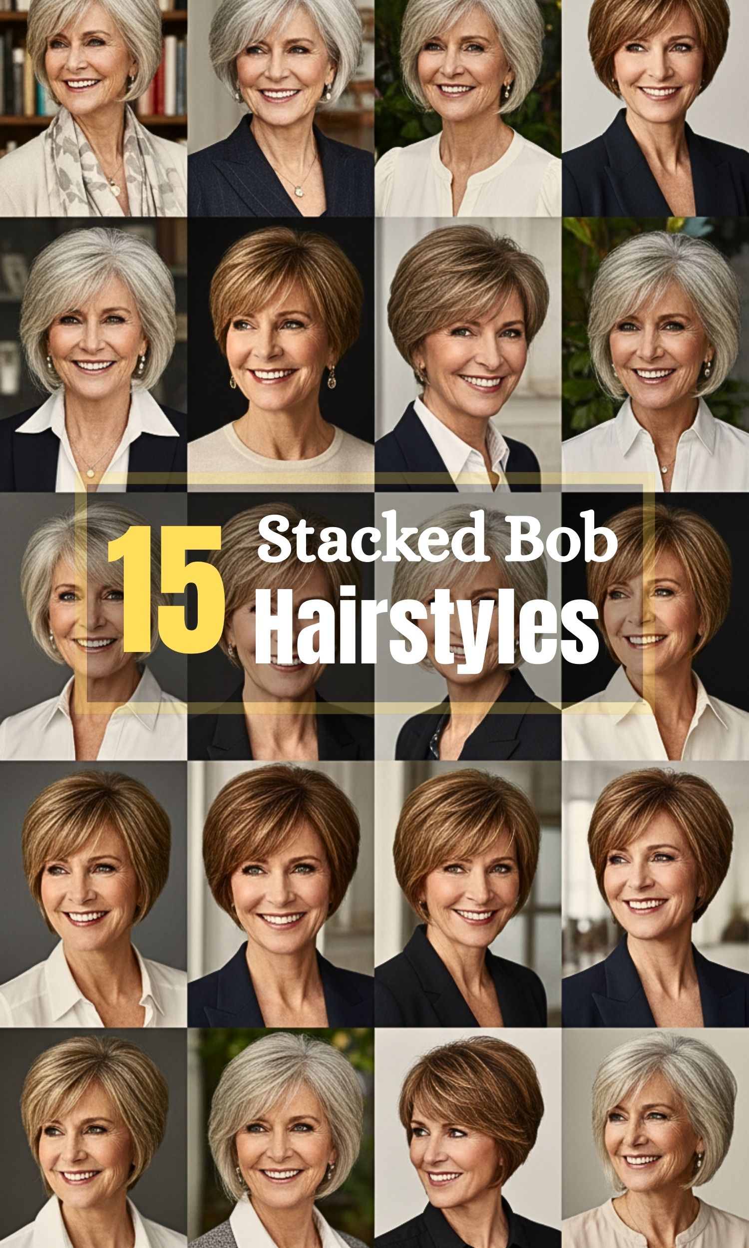 15 Stunning Stacked Bob Hairstyles Perfect for Women Over 50