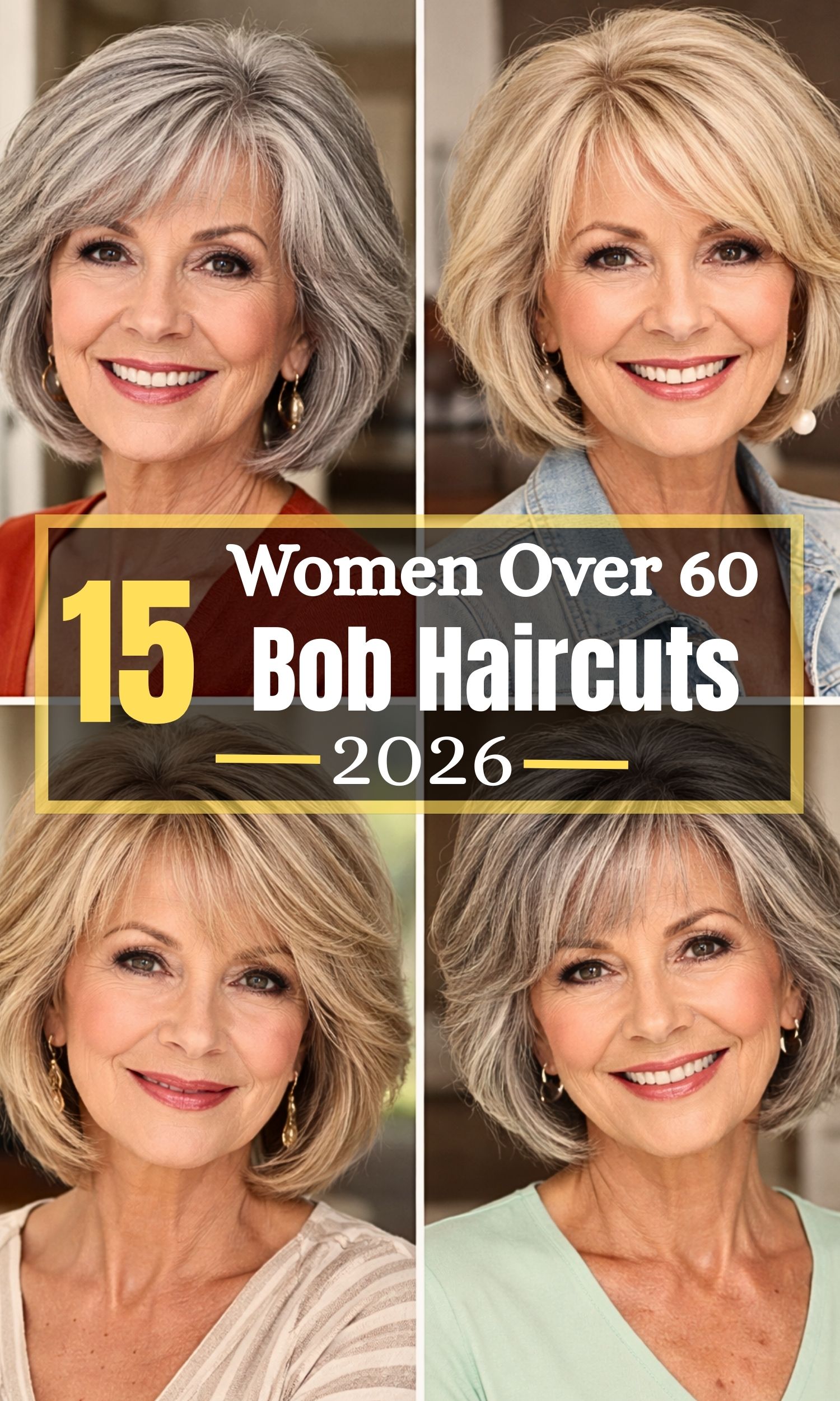 15 Wispy Bob Haircuts Women Over 60 With Fine Hair Can’t Stop Talking About