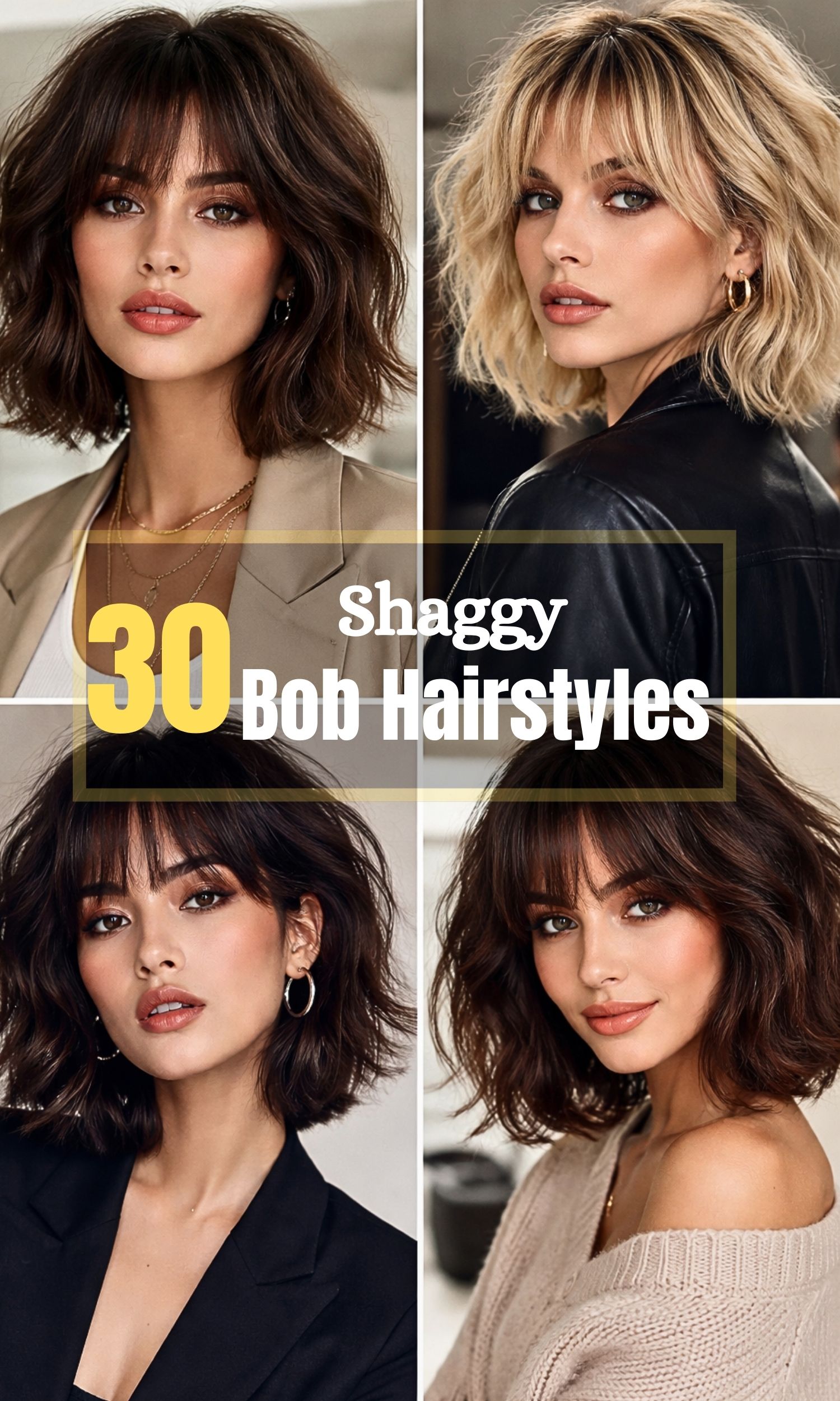 20 Shaggy Bob Hairstyles With Bangs That Are Pure Chic Goals