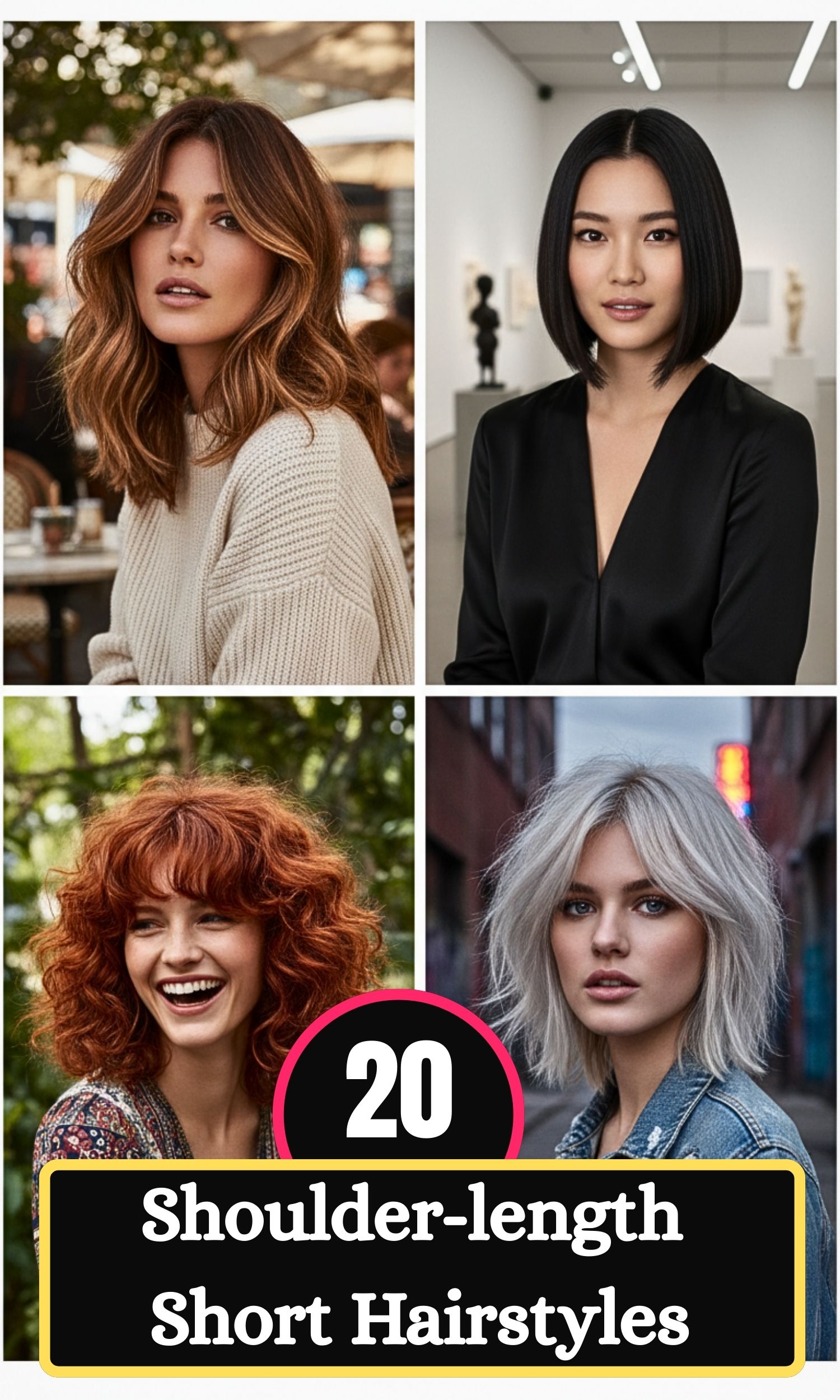 20 Stylish Shoulder-Length Short Hairstyles
