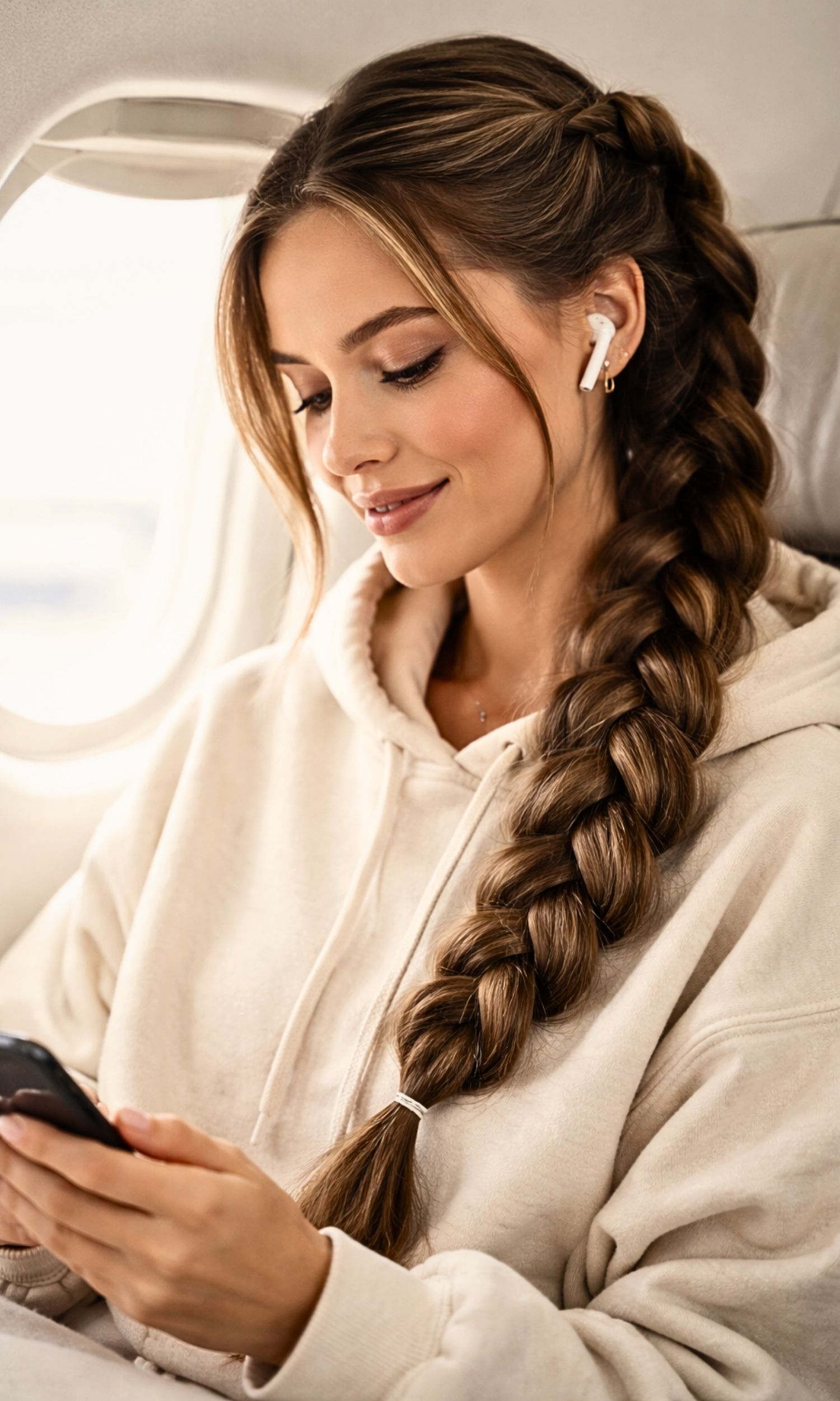 6 Easy, Low-Maintenance Hairstyles for Long Flights