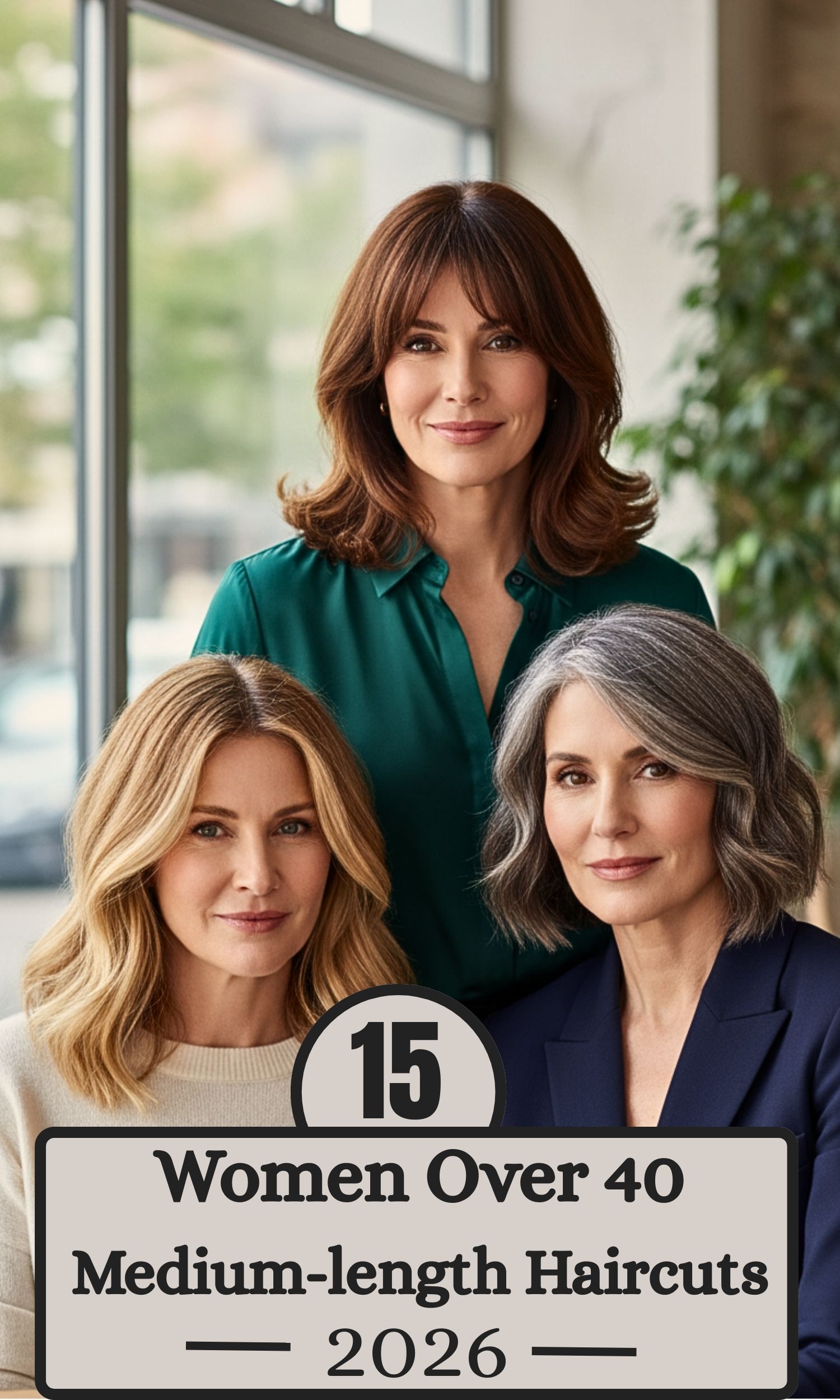 The Most Flattering Medium-Length Haircuts for Women Over 40
