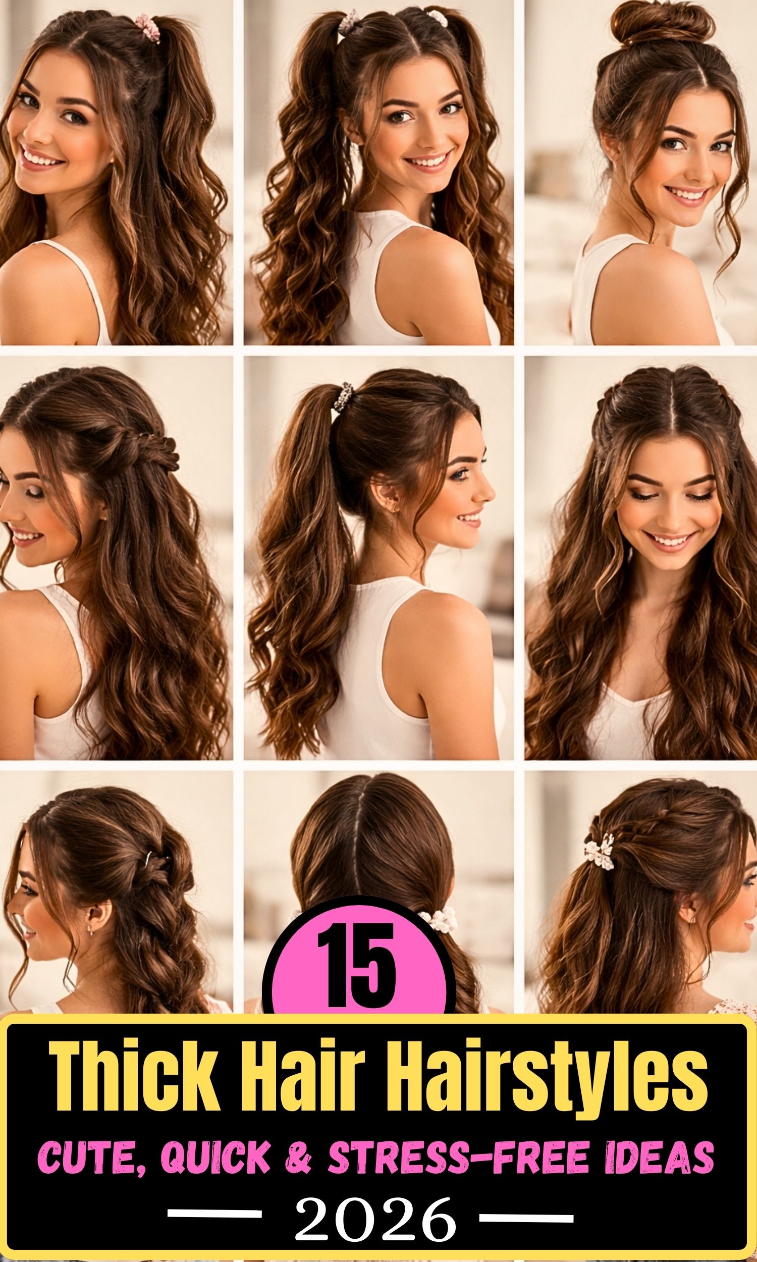 15 Easy Thick Hair Hairstyles for School (Cute, Quick & Stress-Free Ideas)