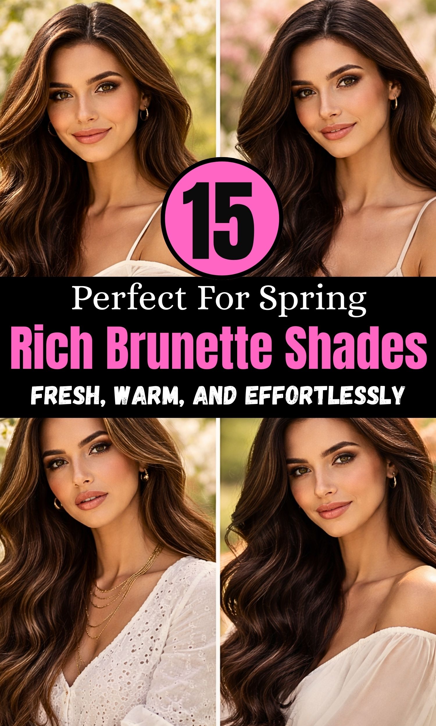 15 Rich Brunette Shades Perfect for Spring: Fresh, Warm, and Effortlessly Beautiful