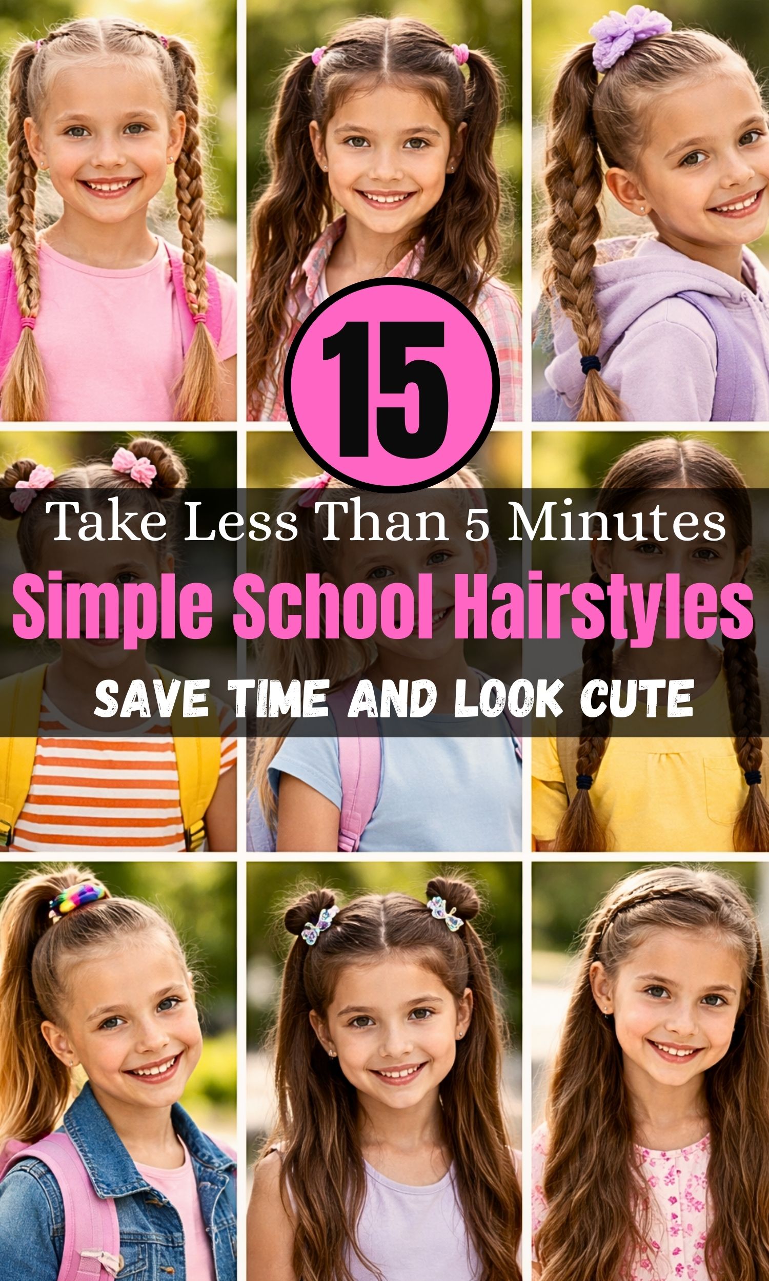 15 Simple School Hairstyles for Girls That Save Time and Look Cute