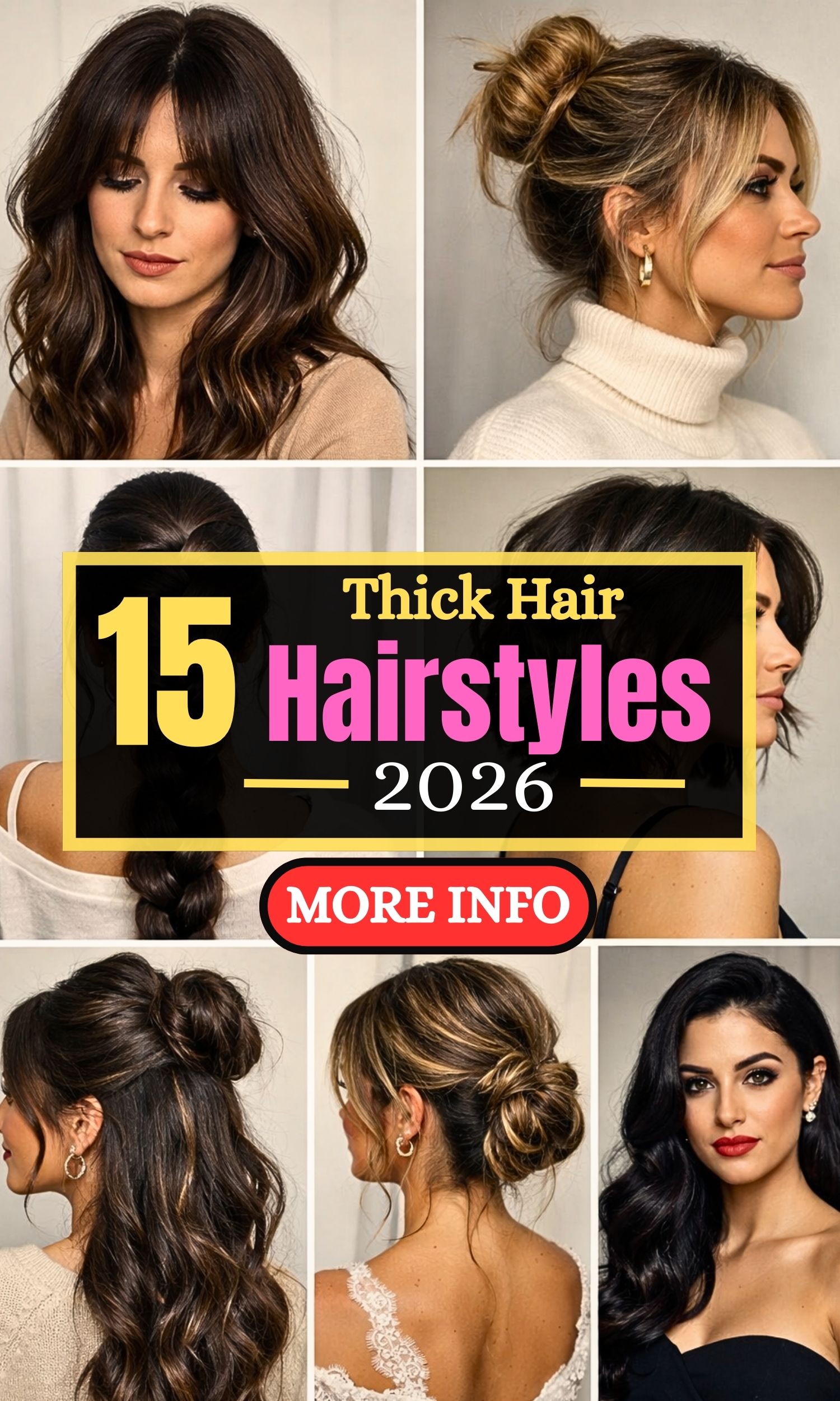 15 Stylish Hairstyles for Thick Hair That Look Effortlessly Beautiful