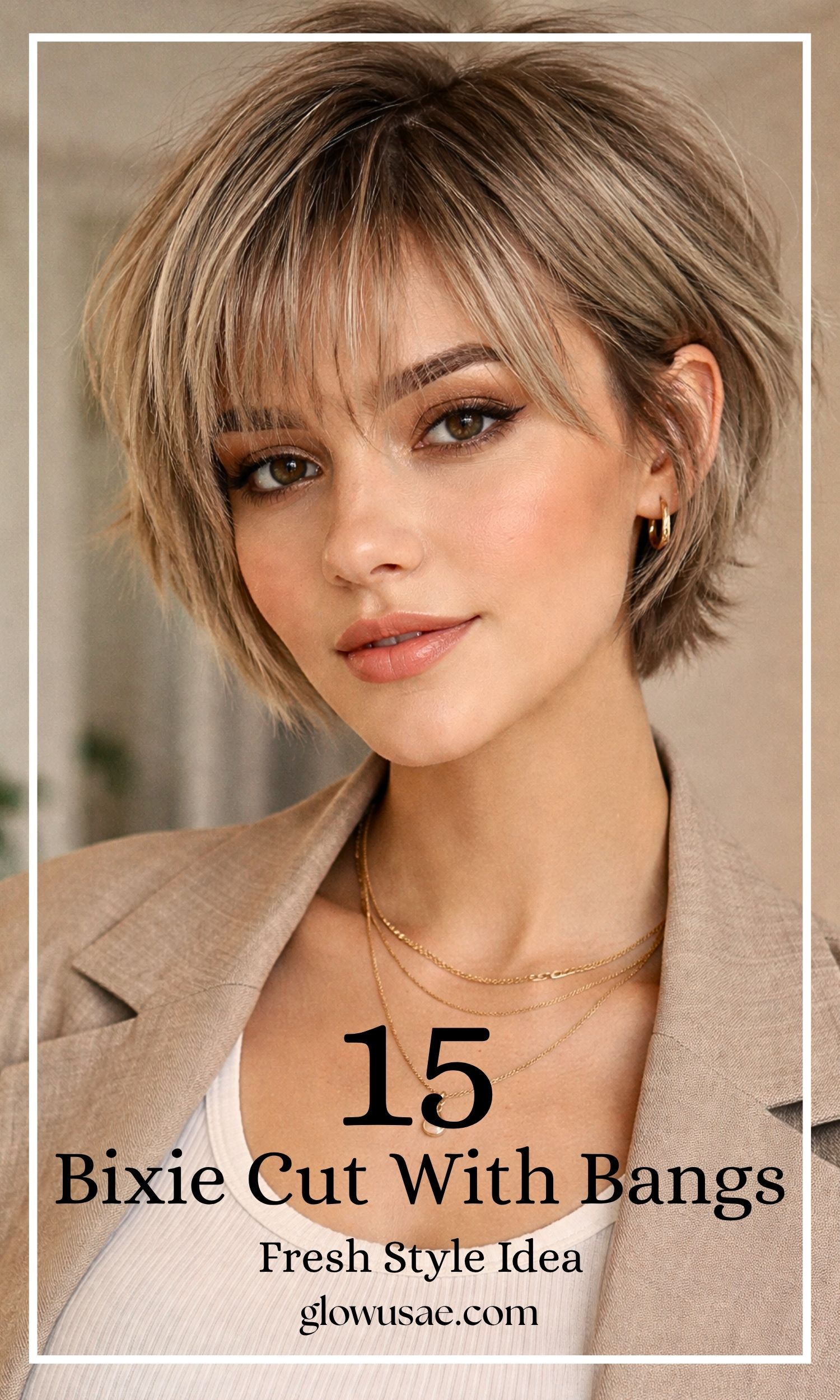 Bixie Cut with Bangs: Fresh Style Idea