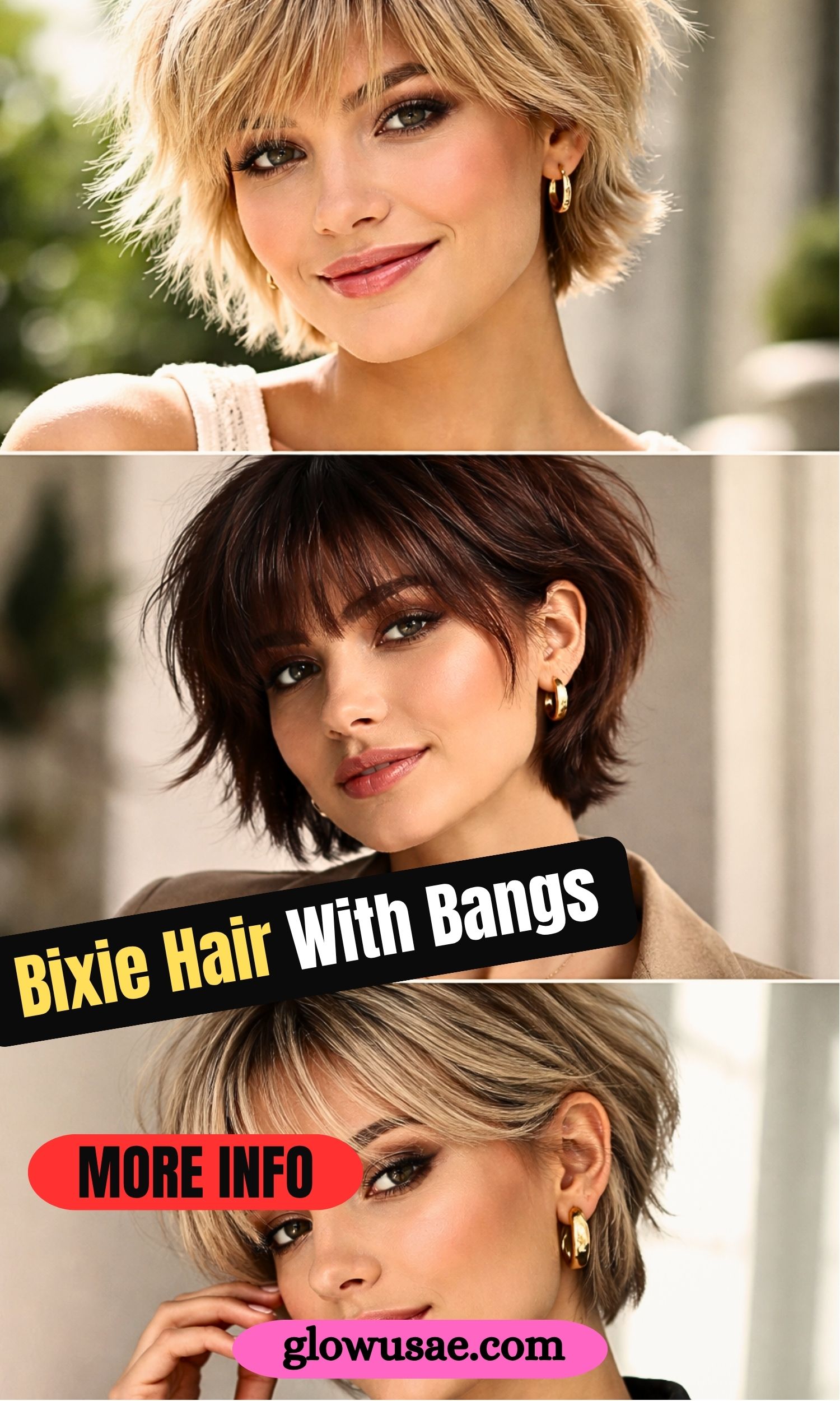Bixie Hair with Bangs: Daily Style Inspo